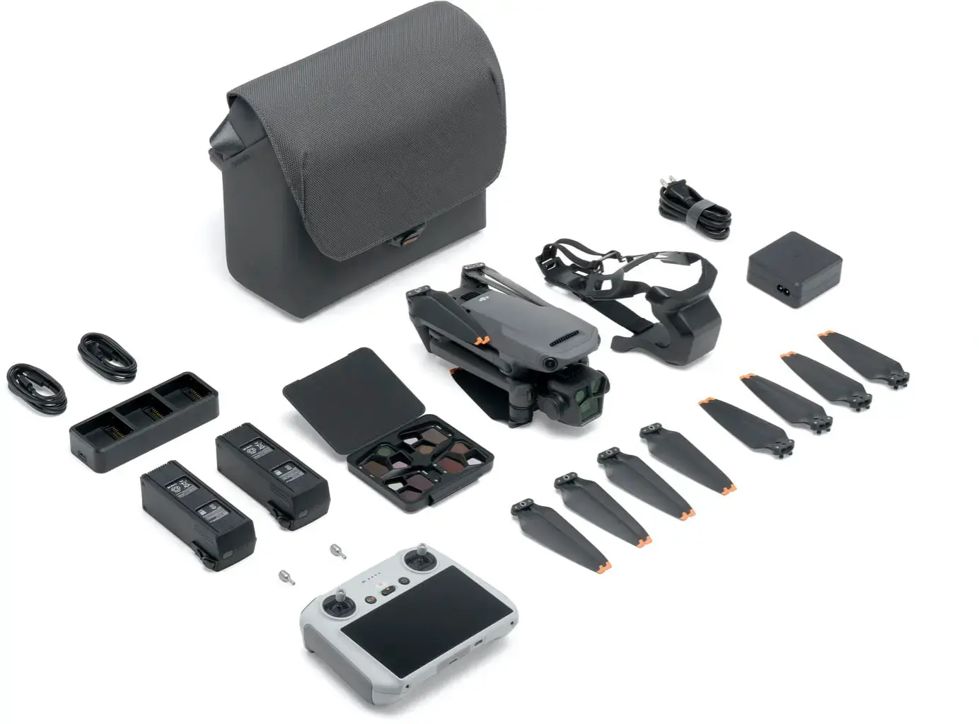 DJI - Mavic 3 Pro Fly More Combo Drone and RC Remote Control with Built-in Screen - Gray