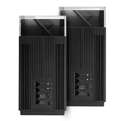 ASUS - ZenWiFi Pro AXE11000 Tri-Band WiFi 6E Mesh Wi-Fi System (2-pack) - Black