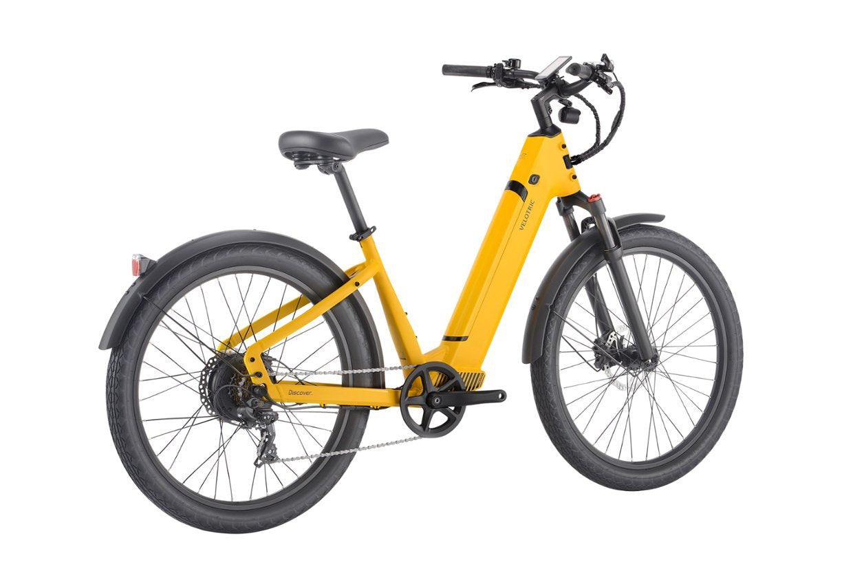 Velotric - Discover 1 Step-Through Commuter Ebike with 65 miles Max Range and 25 MPH Max Speed UL Certified - Mango